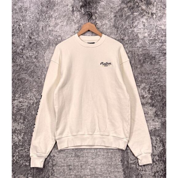 New Malbon Sweatshirt Small Mens Bushmills Crewneck Long Sleeve Pullover Sweater - Picture 1 of 9